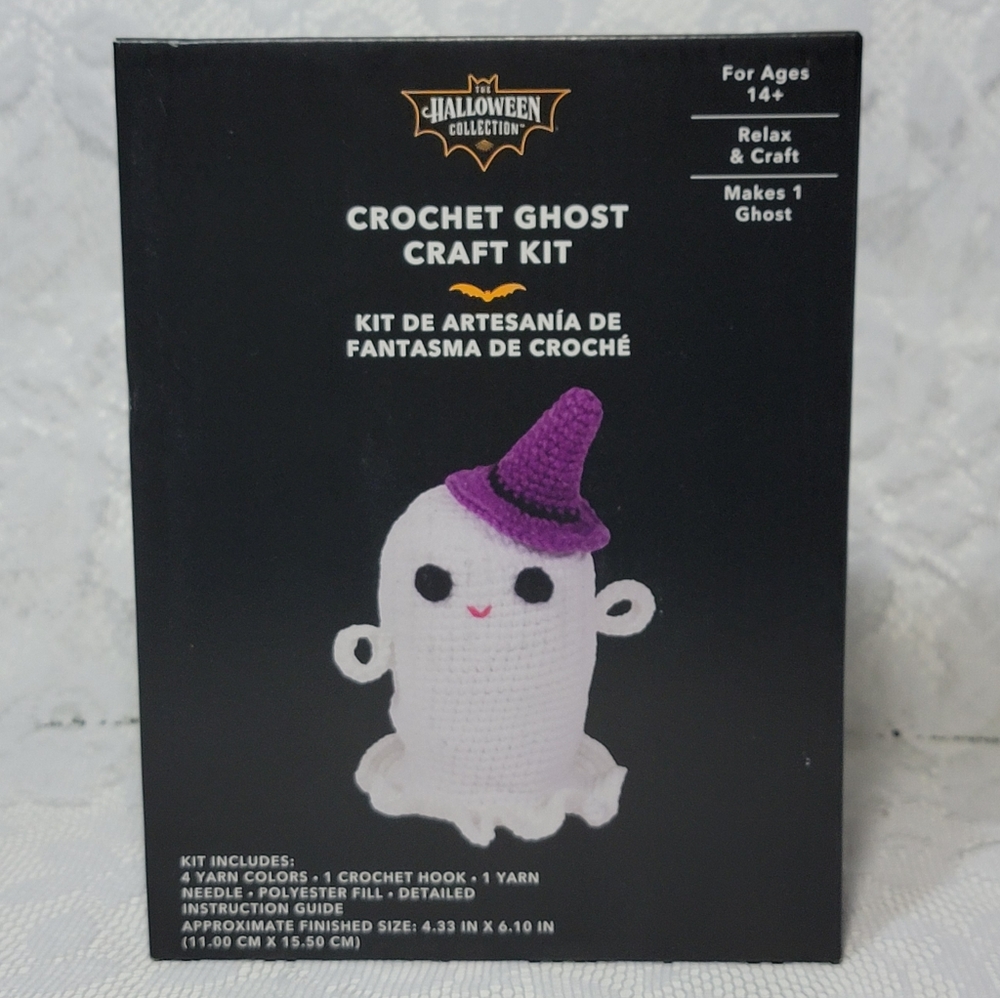 Halloween Crochet Ghost Craft Kit – DIY Amigurumi – New Sealed – Relax & Craft
